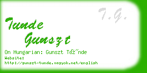 tunde gunszt business card